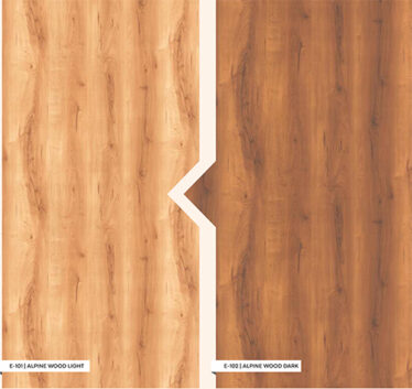 Alpine Wood Dark & Light Laminated Particle Board, 8x4 size with Matte Surface Finish